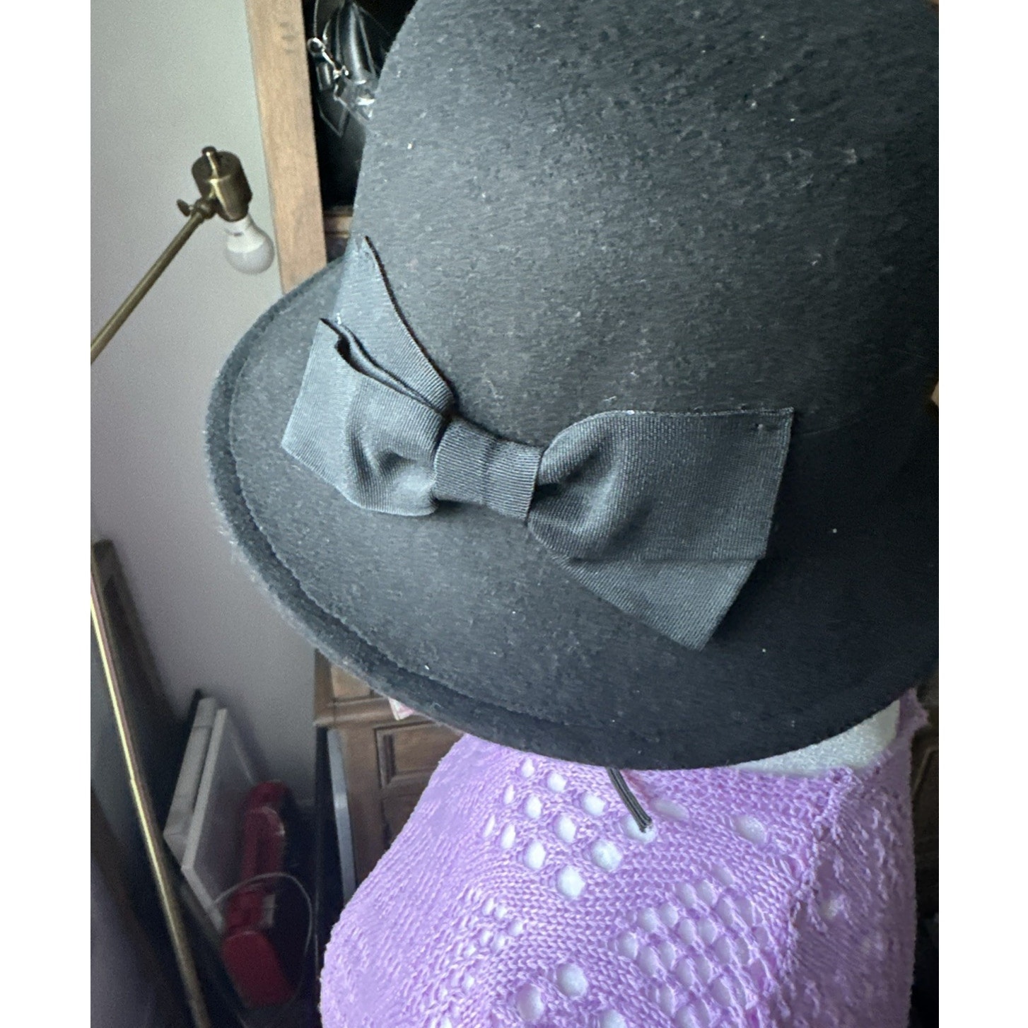 Inc Black Clouche Hat  Derby Hat Nwt New 49 Retail